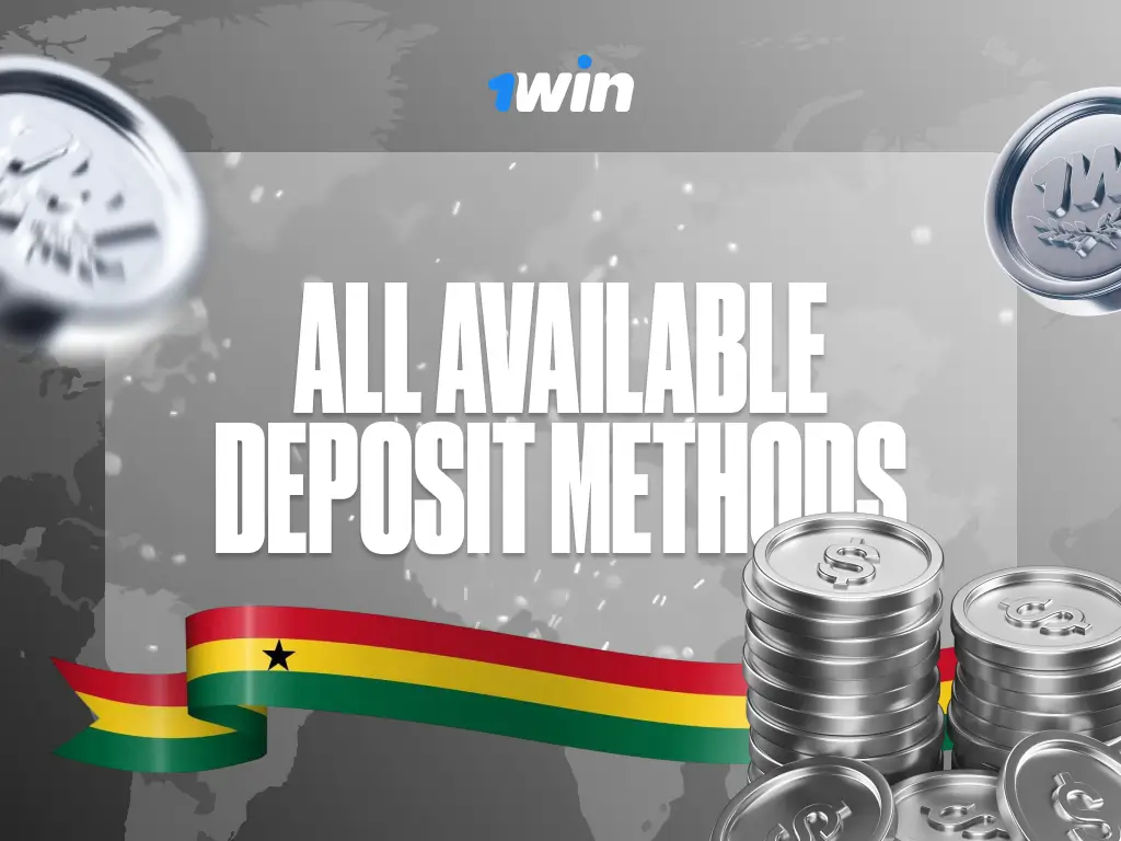 illustration for deposit methods available on 1win Ghana