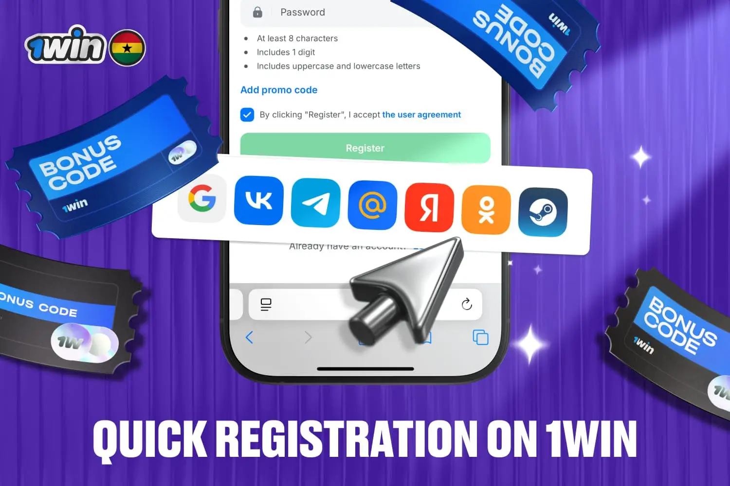 Quick registration is convenient way to jump straight into betting or the casino experience